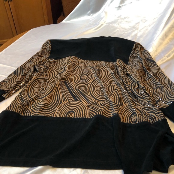 Vintage 70s Kokomo Black Brown Swirl Jacket Size Medium - Picture 6 of 6